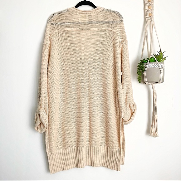 Free People Firefly Cable Knit Tunic Tan Sweater - Picture 11 of 13